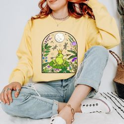 cottagecore clothing | whimsigoth frog clothing | toad sweatshirt | cute frog lover