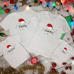 custom family t-shirts, christmas t-shirt, santa group shirt, family vacation shirt, winter shirts, dad shirt, mom shirt