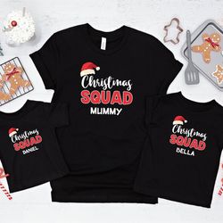 christmas squad shirts, funny christmas tee, family shirts, vacation shirt, custom name shirt, personalized shirts, sant