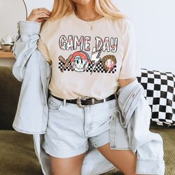 baseball game day shirt checkered baseball shirt baseball lover shirts retro baseball sweatshirt game day sweatshirt bas