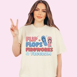 flip flops fireworks and freedom shirt freedom shirt 4th of july shirt america red blue shirt patriotic shirt american p