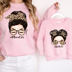 mom life sweatshirt kid life sweatshirt leopard mom sweatshirt leopard kid sweatshirt family matching shirt cheetah shir