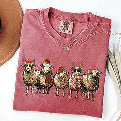 holiday farmer gift, farm animal xmas shirt, sheep lover shirt, christmas gifts