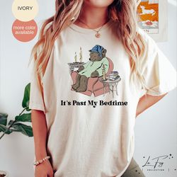 funny sleepy bear tee, trendy y2k tees, funny meme shirt