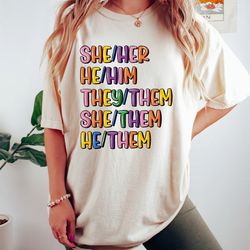 lgbtq pronouns shirt, pride month shirt, pride ally shirt, respect other peoples pronouns tee, pride month gift, love is
