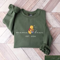 pooh mama bear sweatshirt, winnie the pooh mama bear crewneck, mother's day gift, mama hoodie, happy mother's day, disne