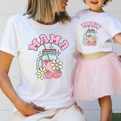 mama mini juice matching shirts, personalized mommy and me shirt, our first mother's day together, mother's day gift, mo