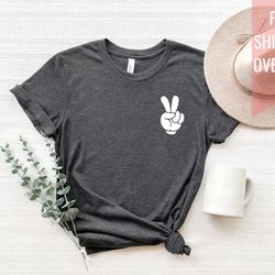 disney pocket size peace sign shirt, peace mickey shirt, disneyworld shirts, matching disney pals shirts,disneyland shir