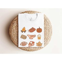 thanksgiving doodles shirt,happy turkey day shirt, thanksgiving family shirts, cute thanksgiving shirt, thanksgiving din