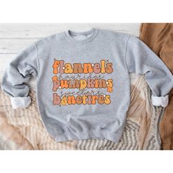 pumpkin fall sweatshirt, fall sweatshirt for women, cute thanksgiving sweatshirt, flannel pumpkin patch fall crewneck, c