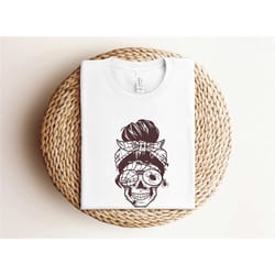 skull mama shirt, spooky mom shirt, halloween mama shirt, spooky season shirt, fall mama, halloween mom shirt, gift for