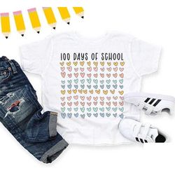 100 days of school shirt | 100th day of school | 100 days of hearts shirt | hearts 100th day | girls 100th day | 100 hea