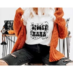 spooky mama unisex tee, spooky mama t-shirt, spooky mama shirt, halloween gift, gift for new mom, gift for mom, hallowee