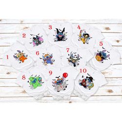 stitch scary shirt bundle, stitch killer, disney stitch, lilo and stitch shirt, disney family trip shirts, family shirts