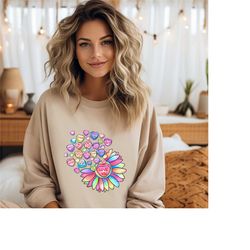 valentine conversation hearts shirt,retro candy hearts  shirt ,trendy valentines shirts for women,candy hearts sunflower
