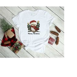 cute owl merry christmas shirt, cute animals shirt, funny christmas t-shirt, cute christmas tee, jingle bells shirt, chr