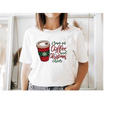 i run on coffee and christmas cheer shirt, funny christmas shirt, women christmas shirts, christmas gift, coffee christm