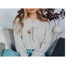 just breathe sweatshirt, dandelion just breathe hoodie, cute yoga sweatshirt, wildflower sweatshirt, spiritual sweatshir