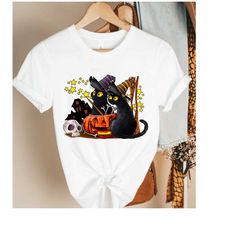 halloween black cats shirt, funny halloween cat  sweatshirt, witch cat  happy halloween hoodie, cute  black cat shirt, c
