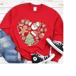 christmas doodles shirt, retro christmas shirt, holiday shirts women, merry christmas shirt, vintage christmas shirt, ch