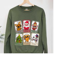 tarot card christmas sweatshirt, retro tarot christmas shirt,christmas vibes cards tee,christmas gift, tis the season ch