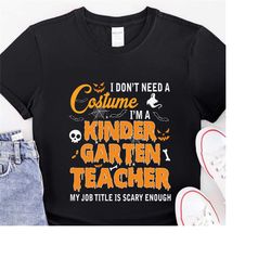 halloween kindergarten teacher shirts, spooky teacher shirt, teacher shirts, teacher halloween shirts, funny halloween t