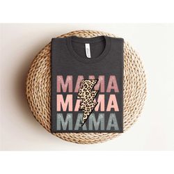 leopard mama shirt, retro vintage mama shirt, mom life shirt,girl mama shirt, motherhood shirt, cute mom shirt, mothers
