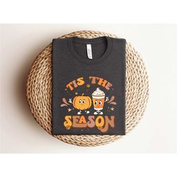 tis the season shirt, fall pumpkin shirt, retro fall shirts for women, cute pumpkin shirt, women fall tees, fall season