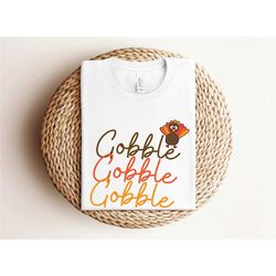 gobble shirt, funny cute turkey face shirt, cute thanksgiving shirt, turkey shirt, family thanksgiving shirt, thanksgivi