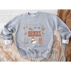 cowboy christmas sweatshirt, howdy country christmas sweatshirt, christmas cowboy hoodie, cowgirl christmas sweatshirt,