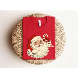 retro santa shirt, christmas santa shirt, gift for christmas, retro christmas shirt, christmas shirt for women, gift for