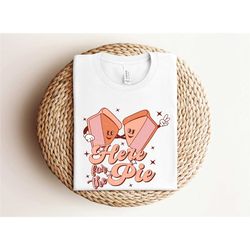 piece out retro pumpkin pie shirt, i'm here for the pie thanksgiving shirt, fall shirt women, fall graphic tee, thankful