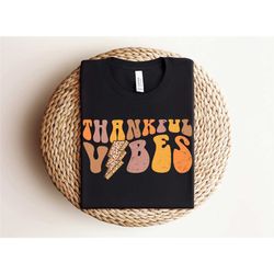 thankful vibes shirt, leopard pumpkin print fall shirt, hello pumpkin shirt, retro thanksgiving shirt, family thanksgivi