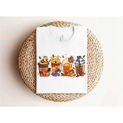vintage halloween winnie the pooh shirt, disney halloween coffee shirt, pumpkin spice latte shirt, vintage disney hallow