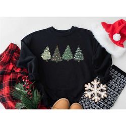 christmas tree sweatshirt, christmas sweatshirt, christmas hoodie, christmas crewneck, holiday sweaters for women, xmas