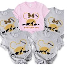 custom disney animal kingdom shirts, disney birthday shirt, disneyworld custom name shirt, safari family matching shirts