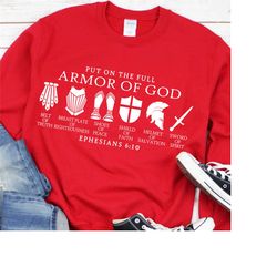 put on the full armor of god shirt,catholic shirt, christian shirts, religious gifts for women, bible verse shirt,christ