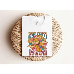 stay trippy little hippie shirt, hippie shirt, trippy shirt, retro mushroom shirt, sunflower shirt, wild flower shirt,hi