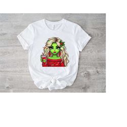 boujee grinch sweatshirt, grinch leopard sweatshirt, grinch starbucks