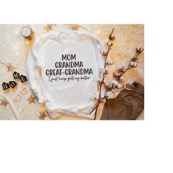 mom grandma great-grandma sweatshirt, pregnancy announcement, gift for