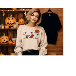 halloween sweatshirt, retro halloween ducks shirt, halloween cartoon
