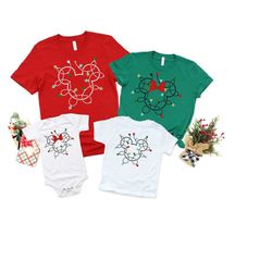 disney christmas shirt, mickey minnie christmas lights, disney