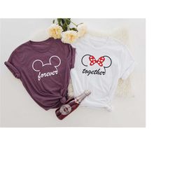disney mickey together shirt, mickey and minnie head