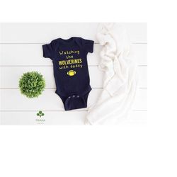 watching the game with daddy navy blue unisex