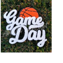 basketball chenille patch, basketball gameday, chenille patch iron