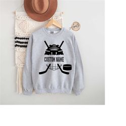 custom name hockey sweatshirt, custom hockey hoodie, hockey