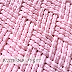 Loop yarn pattern, Criss-Cross, Blanket knitting pattern, Alize Puffy Pattern, Finger knit blanket pattern