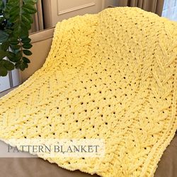 Loop yarn blanket pattern, Do it yourself, Alize Puffy Fine Blanket Pattern, Finger knit blanket pattern