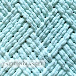 Loop yarn pattern, Criss Cross, Blanket knitting pattern, Alize Puffy Pattern, Finger knit blanket pattern