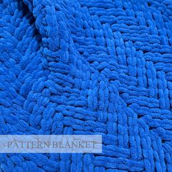 Crochet Finger Knit Blanket Pattern, Alize Puffy Blanket Pattern, Loop Yarn Blanket Pattern, Mount Blanket Pattern